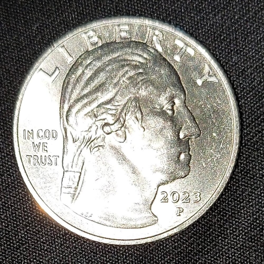 Jovita Idar Quarter 2023 P mint Error Coin Reading "In Cod We Trust".